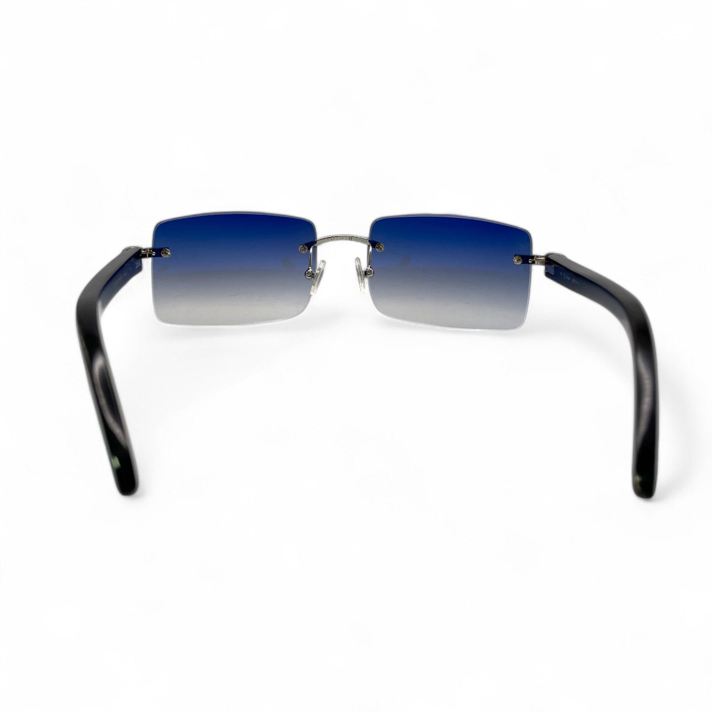 C Decor Buffs - Silver Black Genuine Horn Sunglasses (2010s)