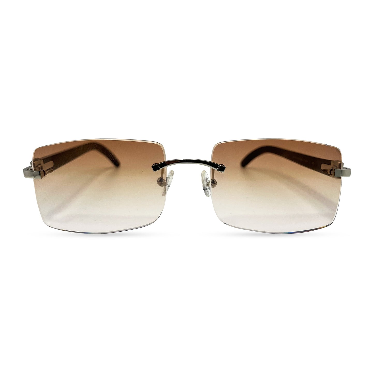C Decor Buffs - Silver Black Genuine Horn Sunglasses (2010s)