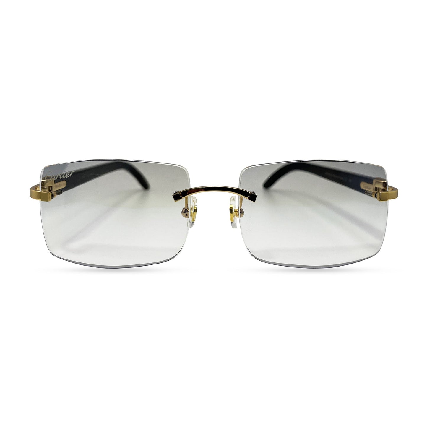 C Decor Buffs - Gold Black Genuine Horn Sunglasses (2010s) - Luxury Optical