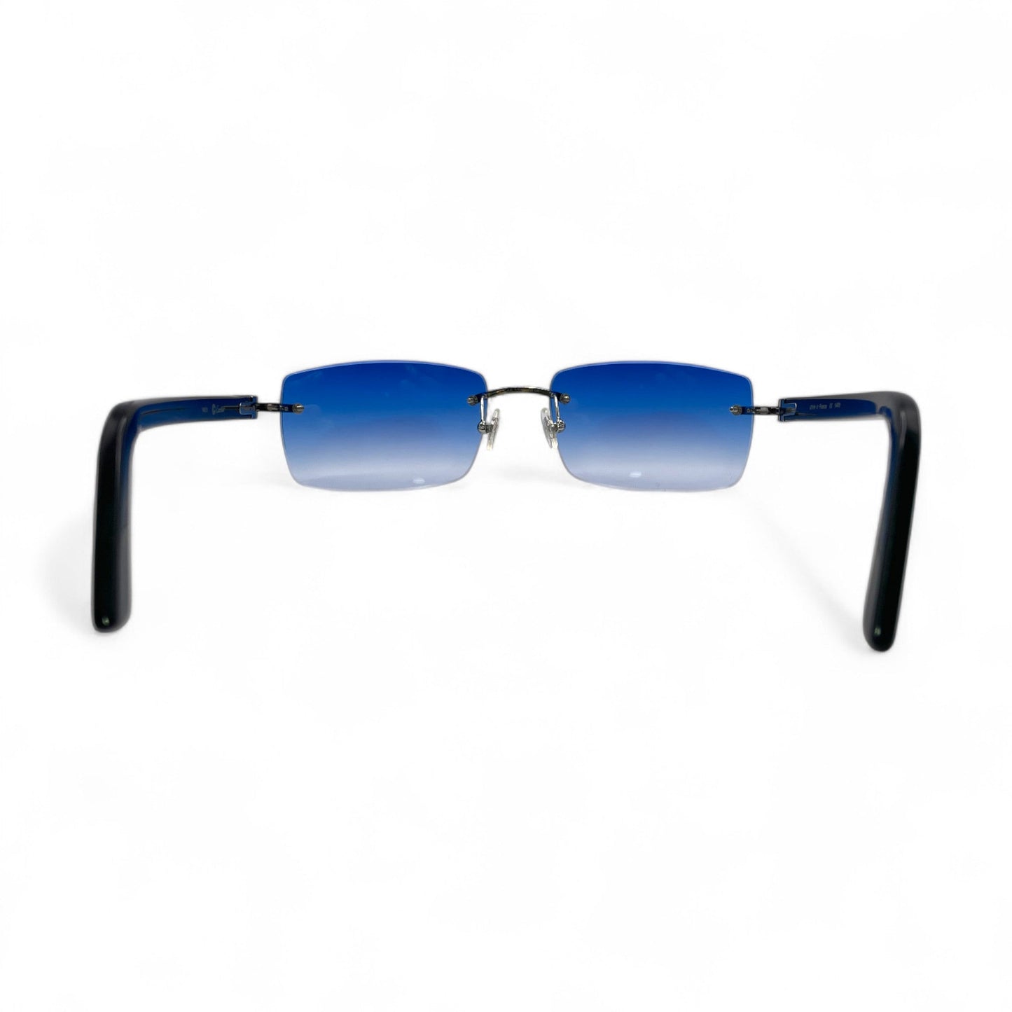 C Decor Buffs - Silver Black Genuine Horn Sunglasses (2010s)