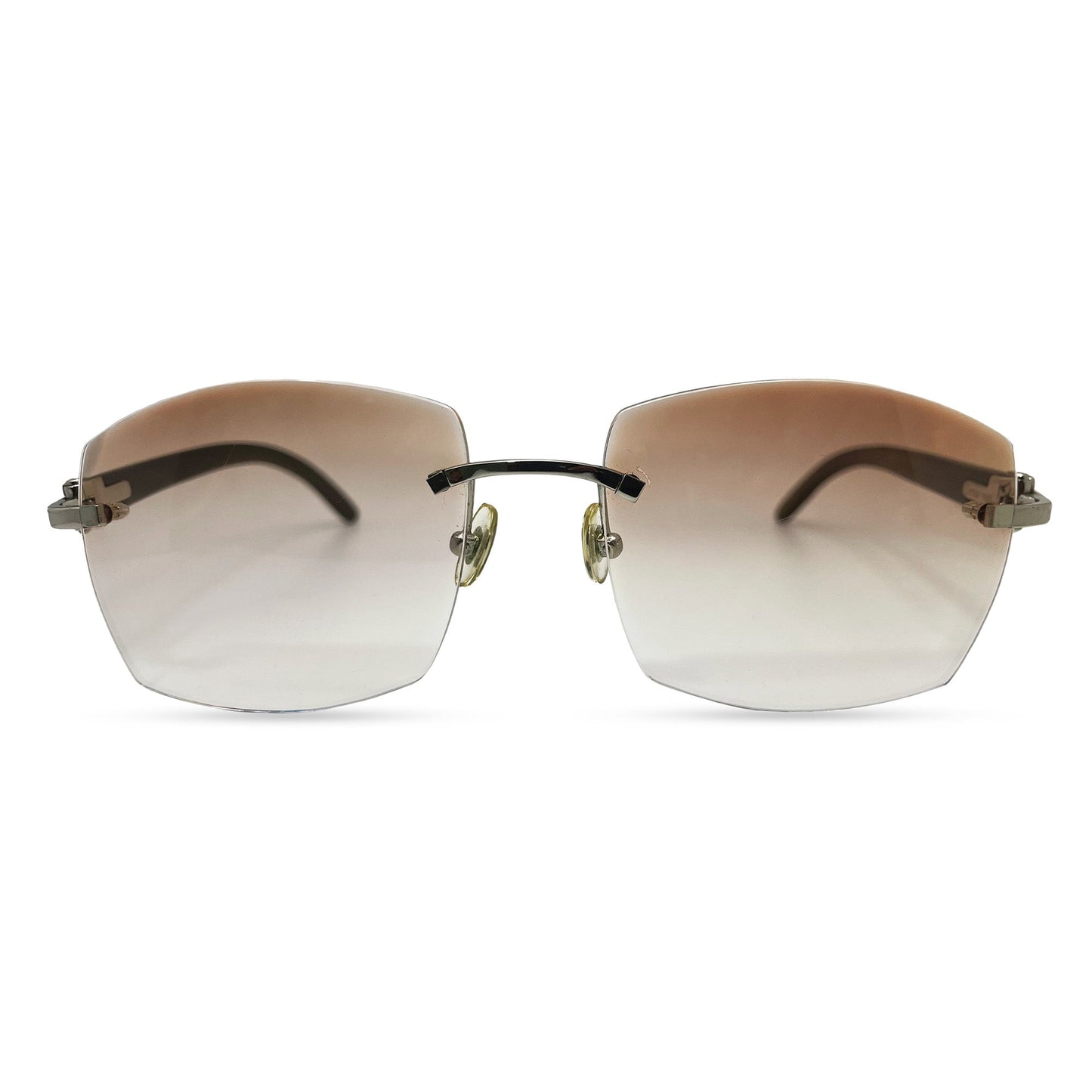 C Decor Buffs - Silver Black Genuine Horn Sunglasses (2010s)