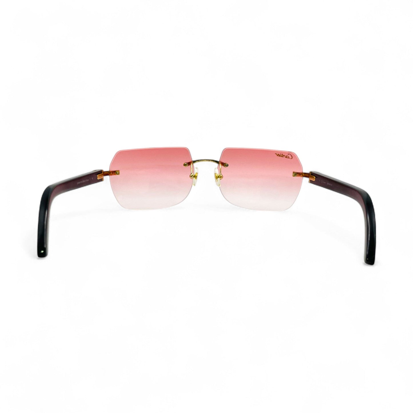 C Decor Buffs - Gold Black Genuine Horn Sunglasses (2010s) - Luxury Optical