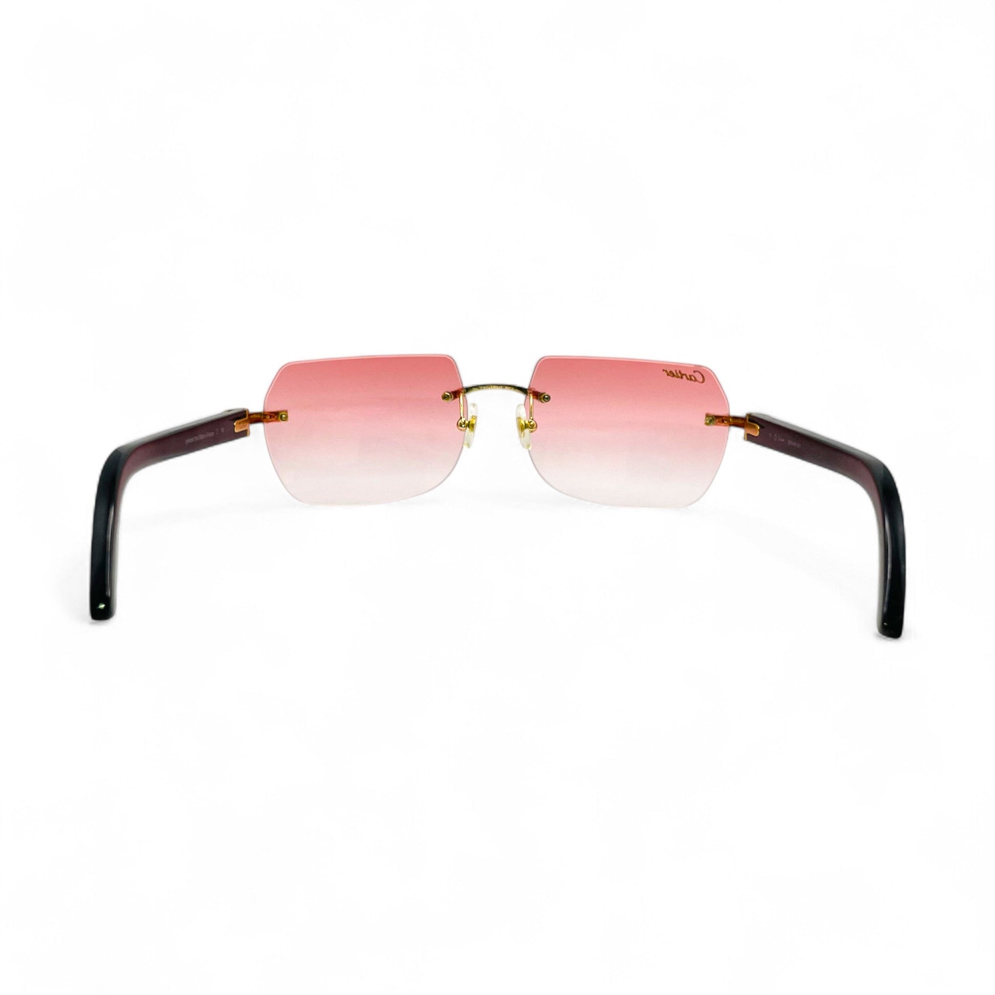 C Decor Buffs - Gold Black Genuine Horn Sunglasses (2010s) - Luxury Optical