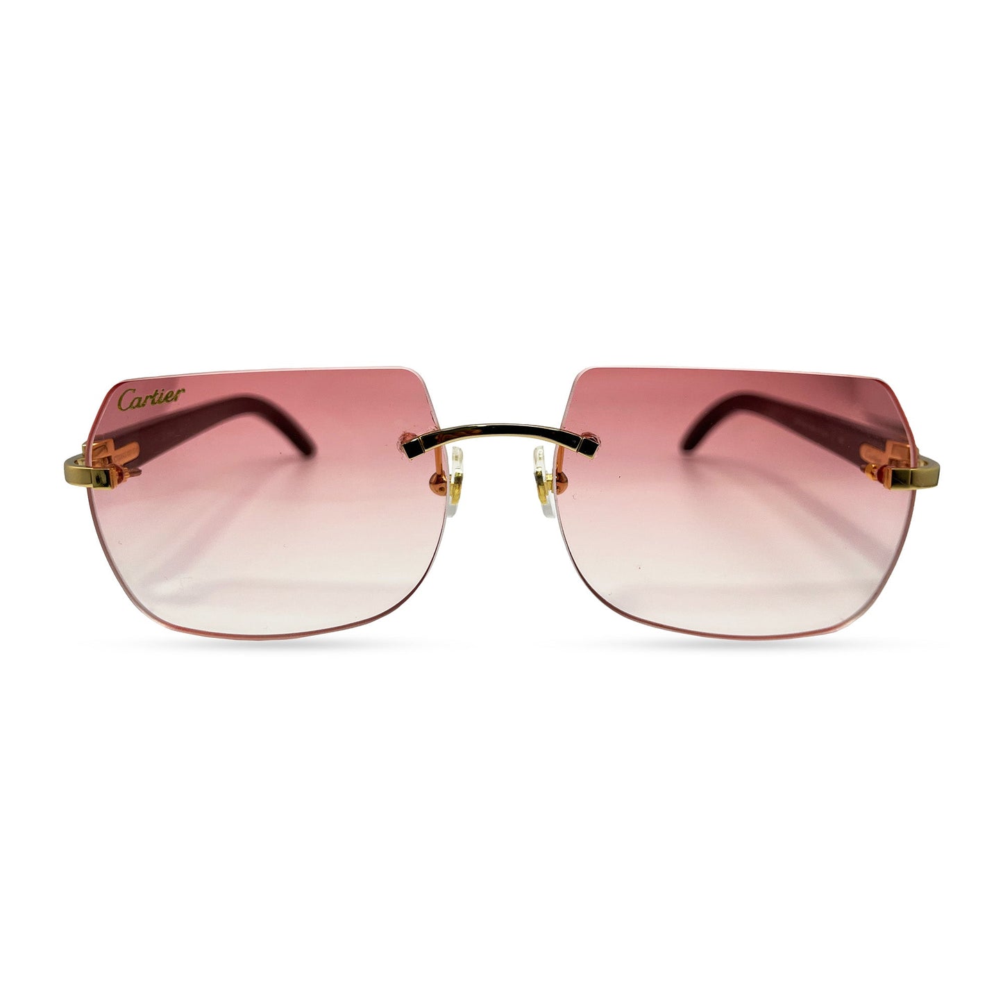 C Decor Buffs - Gold Black Genuine Horn Sunglasses (2010s) - Luxury Optical