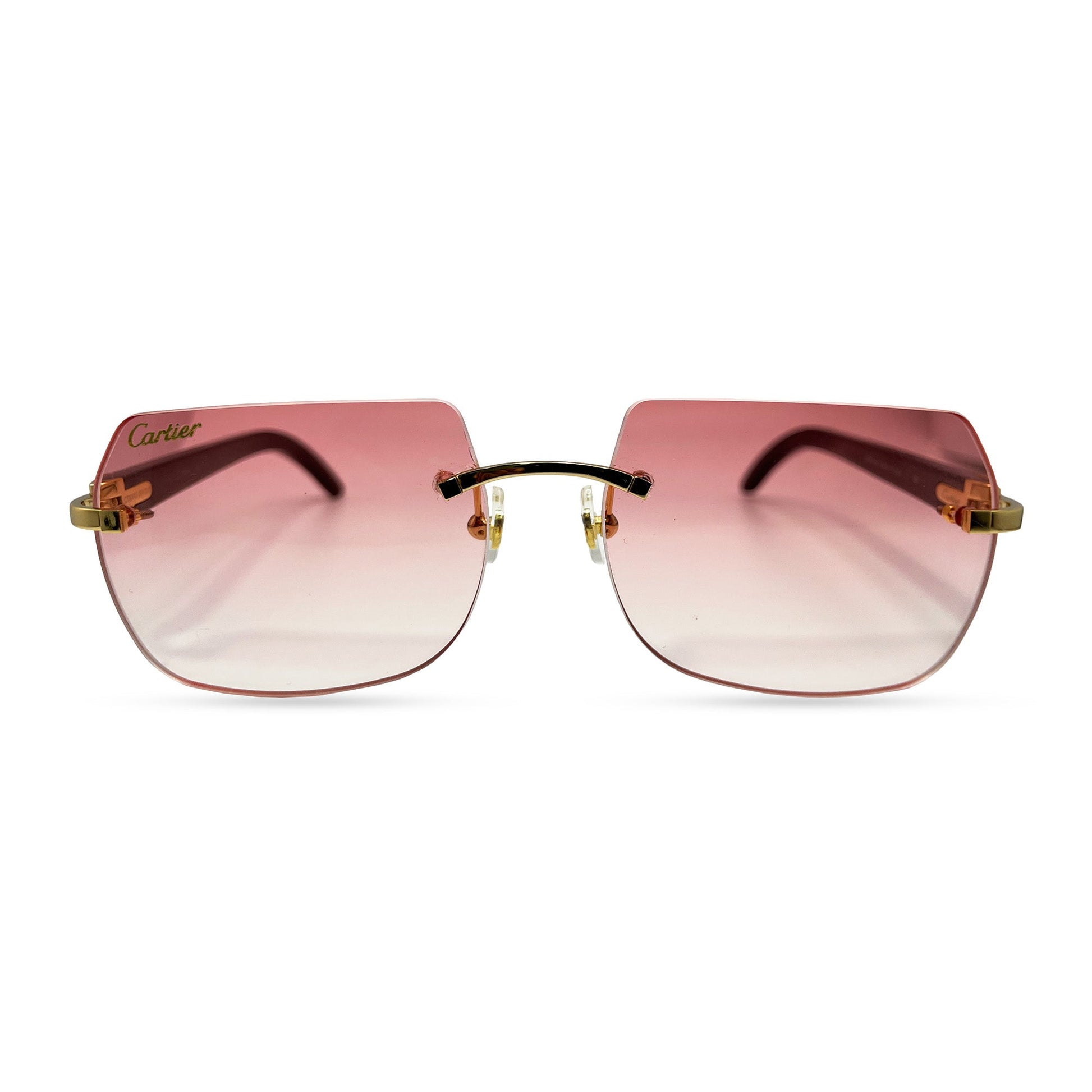 C Decor Buffs - Gold Black Genuine Horn Sunglasses (2010s) - Luxury Optical