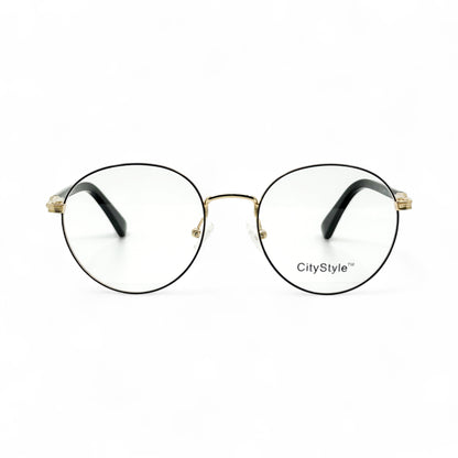 CityStyle_8022_gold_black_round_eyeglasses