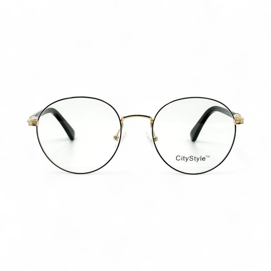 CityStyle_8022_gold_black_round_eyeglasses