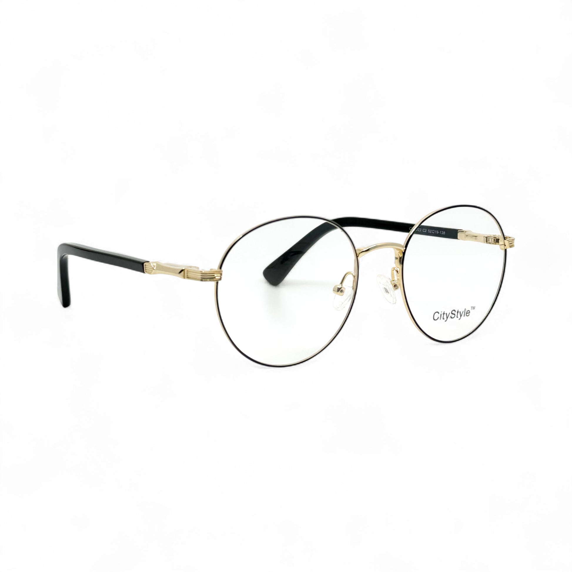 CityStyle_8022_gold_black_round_eyeglasses