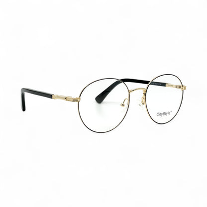CityStyle_8022_gold_black_round_eyeglasses