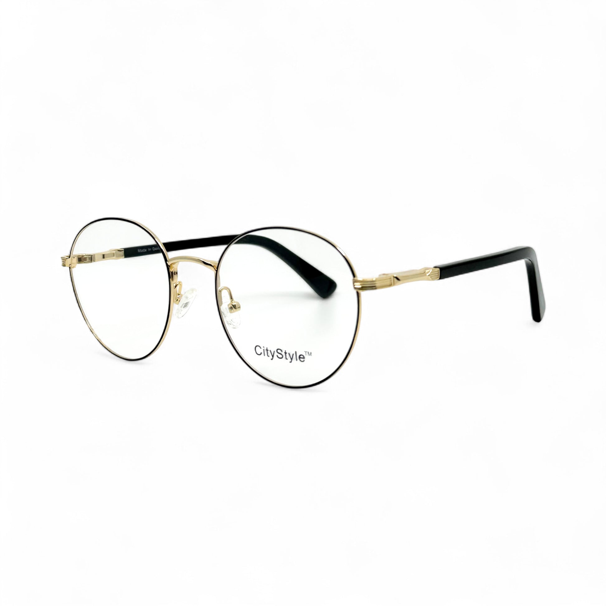 CityStyle_8022_gold_black_round_eyeglasses