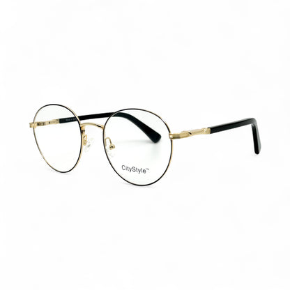 CityStyle_8022_gold_black_round_eyeglasses