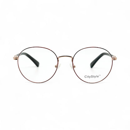 CityStyle_8022_rose_gold_red_round_eyeglasses