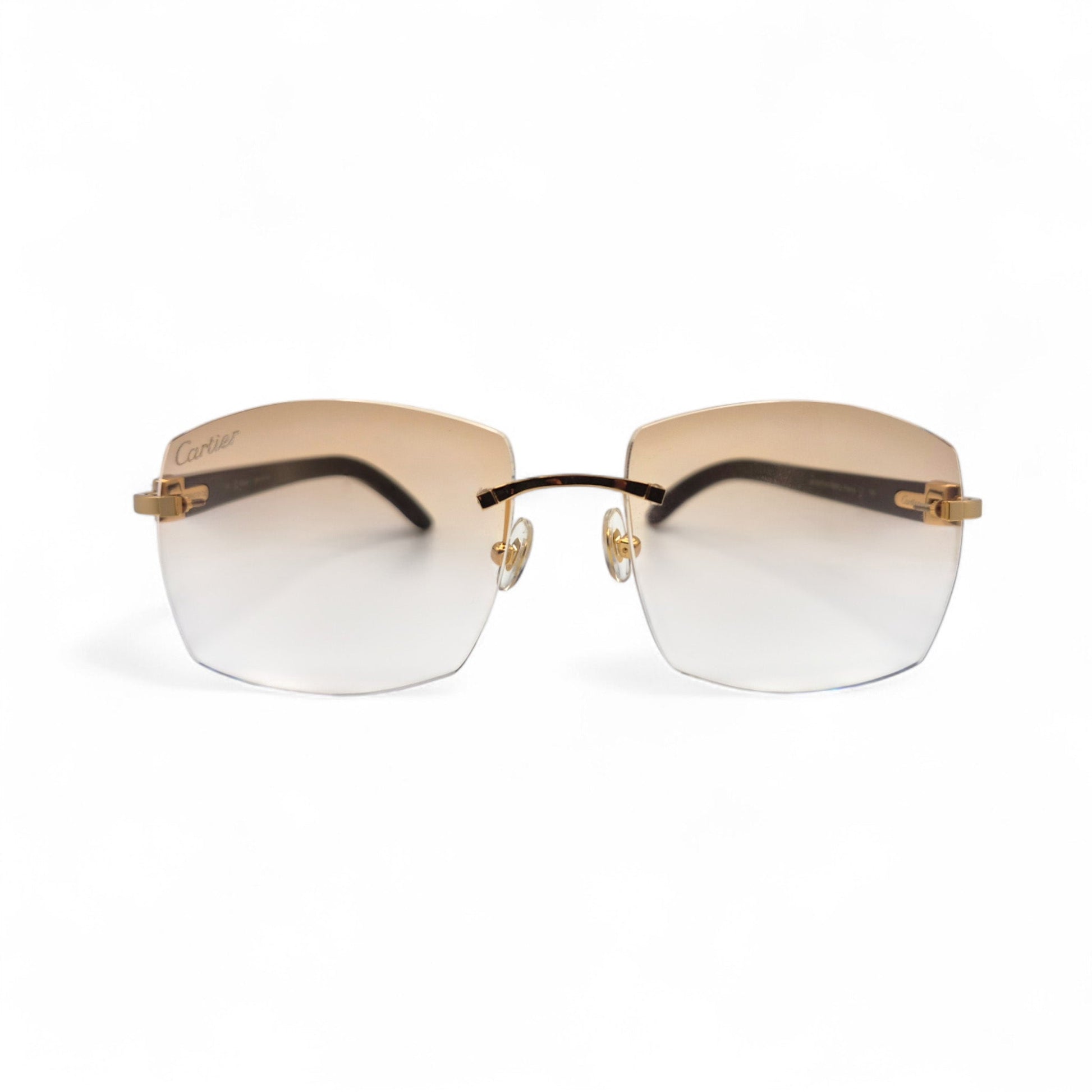 C Decor Buffs - Gold Black Genuine Horn Sunglasses (2010s) - Luxury Optical
