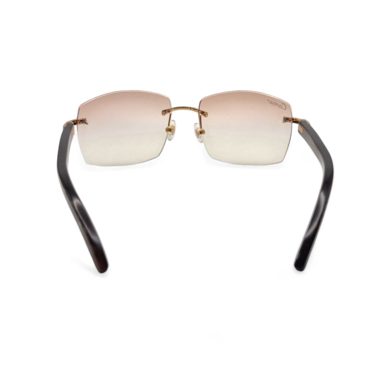 C Decor Buffs - Gold Black Genuine Horn Sunglasses (2010s) - Luxury Optical