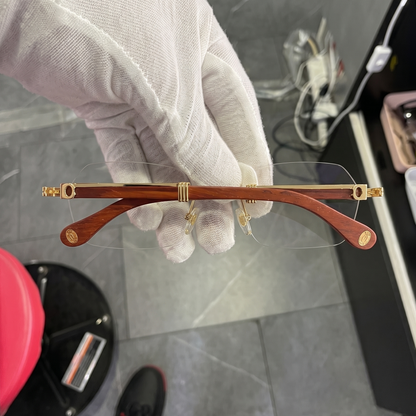 CT0362S Premiere - 56-21 Gold Brown Woods Eyeglasses (2023)
