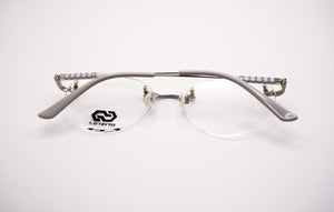 Rimless CS 3005 Silver Grey Wire Eyeglasses