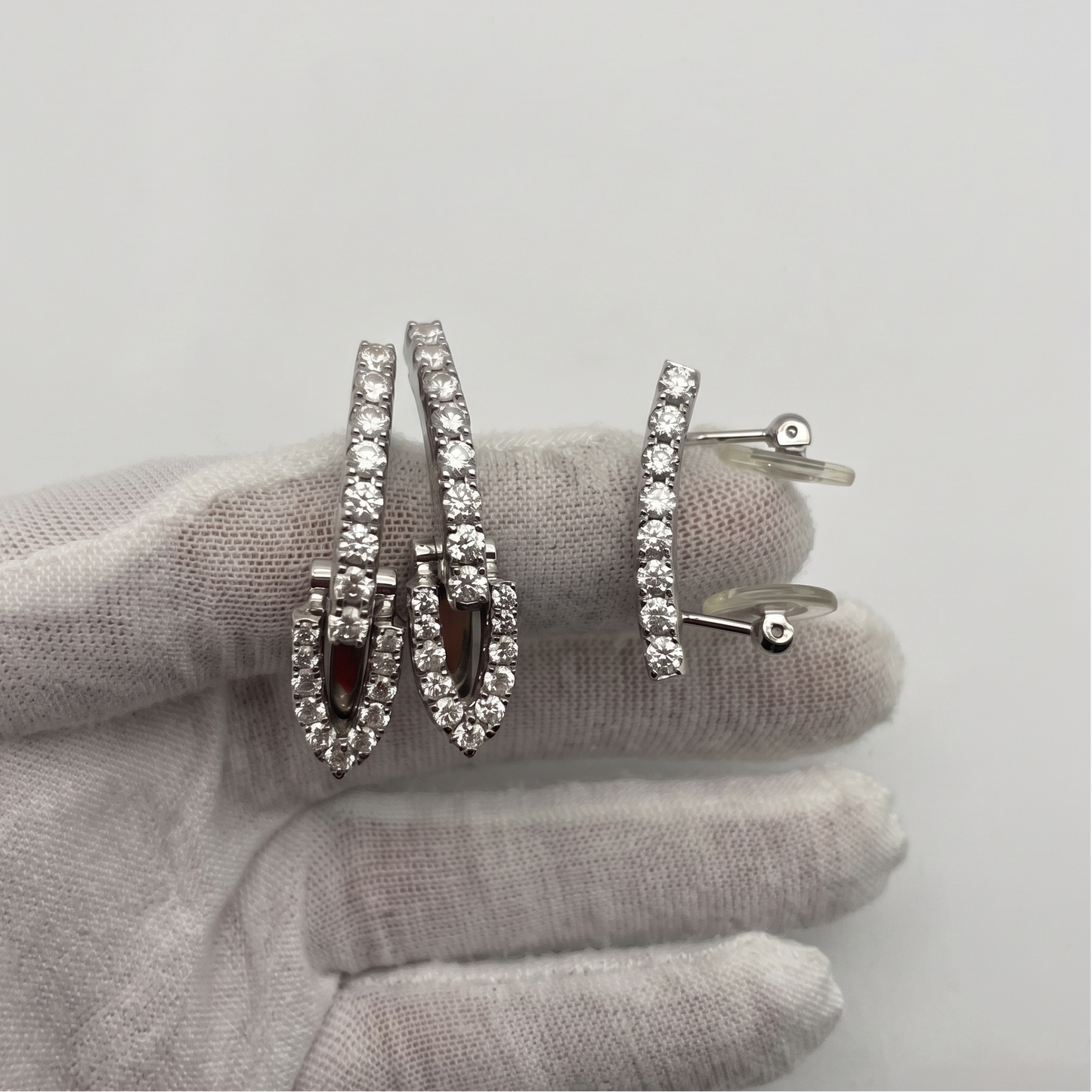 C Decor Moissanite Diamonds Prong Set - Silver