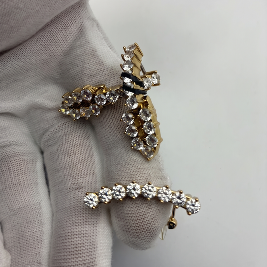 C Decor Genuine Diamonds Prong Set - Gold