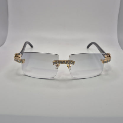 C Decor - Gold White Buffs w/ Light Gray Square Lenses