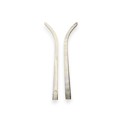 C Decor Temples - White Buffs with Swirls - for Authentic Cartier Frames