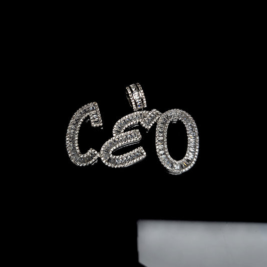 CEO Baguette Diamonds Pendant w/ Chain