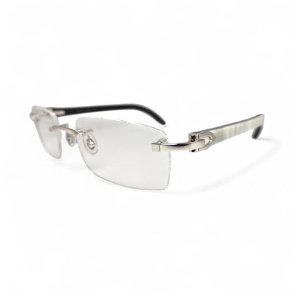 CT0046O Authentic Cartier C Decor - 53-18 Genuine Horn Eyeglasses (2010s)