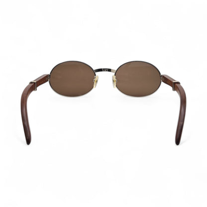 Authentic Cartier Giverny - Vintage Silver Dark Woods Sunglasses (90s)