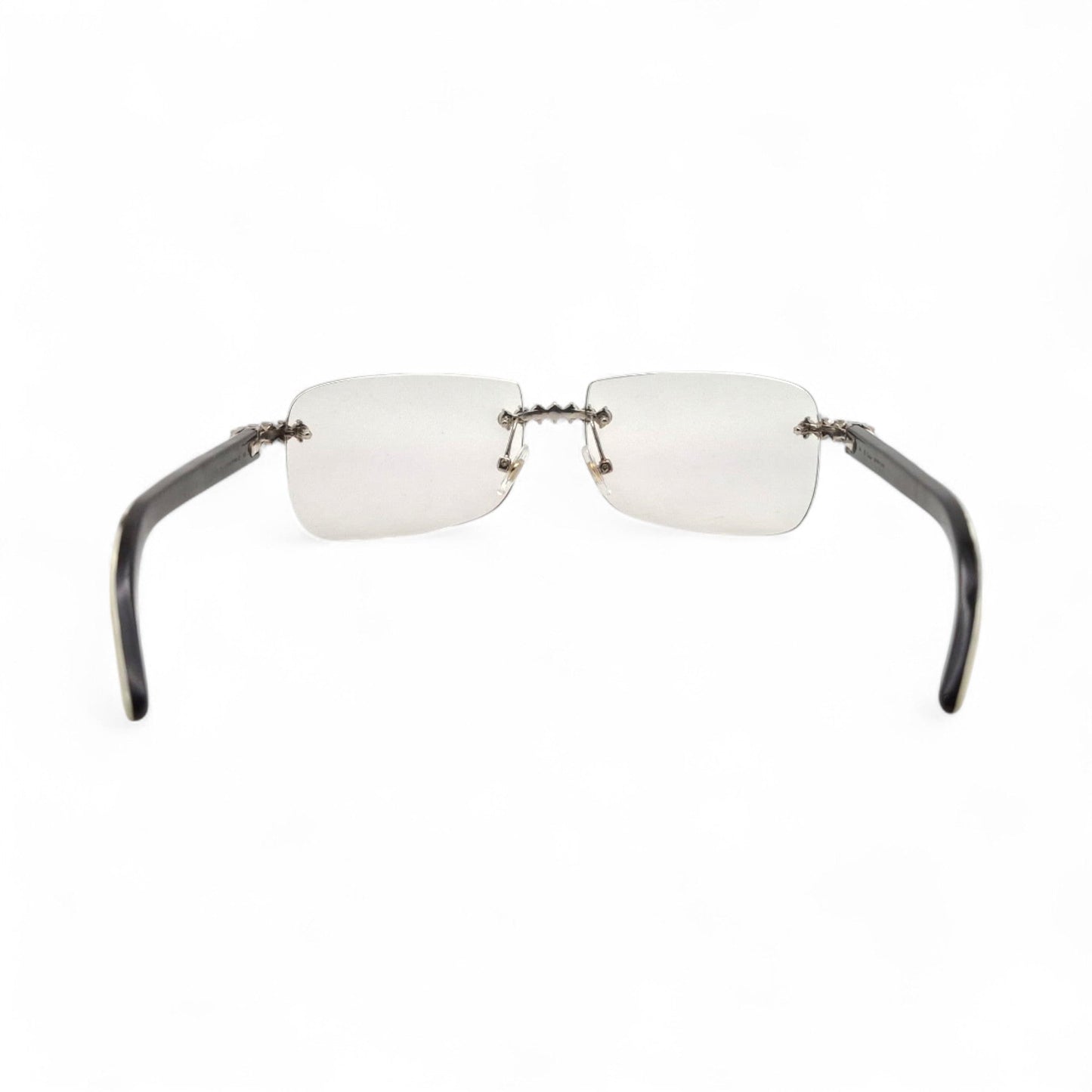 C Decor Buffs (Iced - VVS Genuine) - White Genuine Horn Sunglasses - Genuine Diamonds Prong Set (2020s) - Luxury Optical