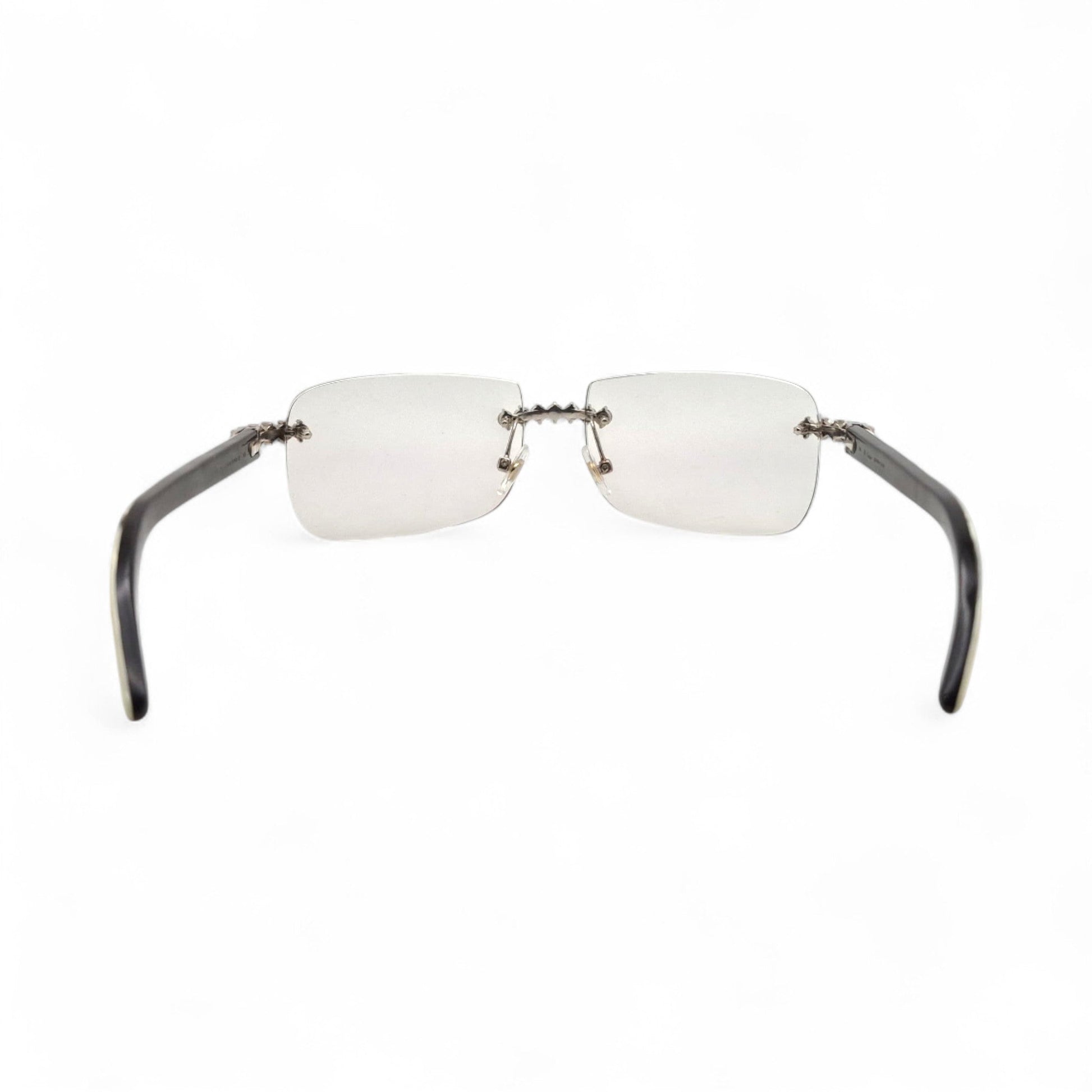 C Decor Buffs (Iced - VVS Genuine) - White Genuine Horn Sunglasses - Genuine Diamonds Prong Set (2020s) - Luxury Optical