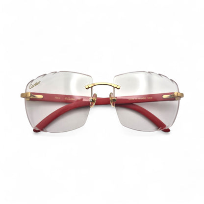 C Decor Woods (Transitions w/ Diamond Cut) - Gold Woods Sunglasses w/ Transitional Lenses (2010s) - Luxury Optical