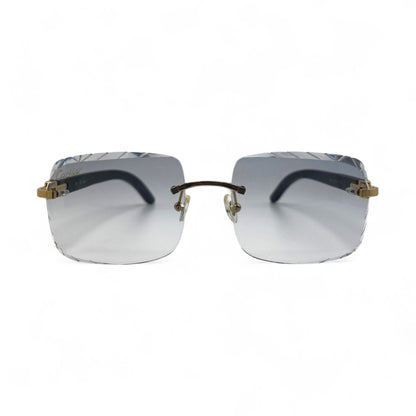 C Decor Woods (Transitions w/ Diamond Cut) - Gold Woods Sunglasses w/ Transitional Lenses (2010s) - Luxury Optical
