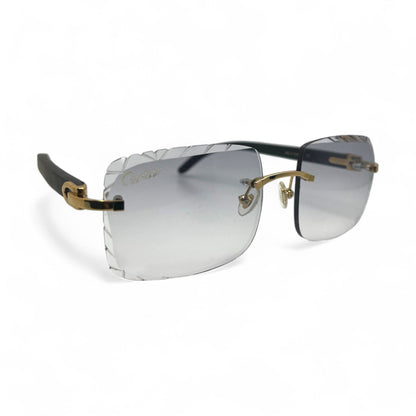 C Decor Woods (Transitions w/ Diamond Cut) - Gold Woods Sunglasses w/ Transitional Lenses (2010s) - Luxury Optical