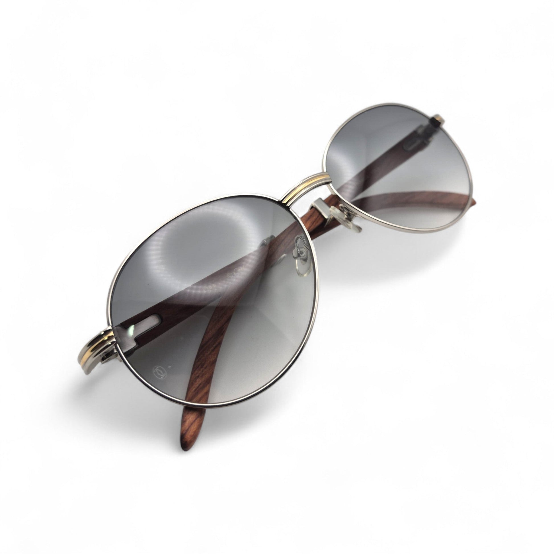 Bagatelle - 55-18 Woods Sunglasses w/ Round Lenses (90s) - Luxury Optical