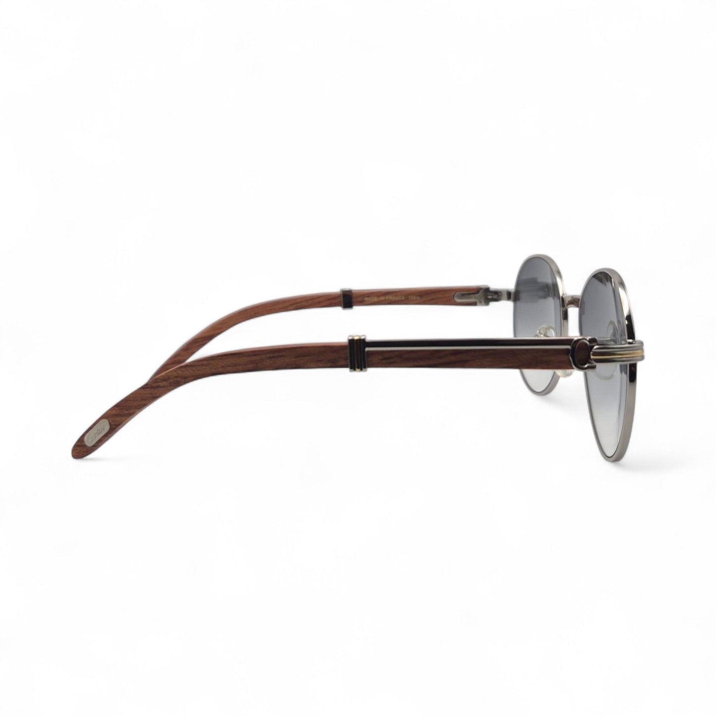 Bagatelle - 55-18 Woods Sunglasses w/ Round Lenses (90s) - Luxury Optical