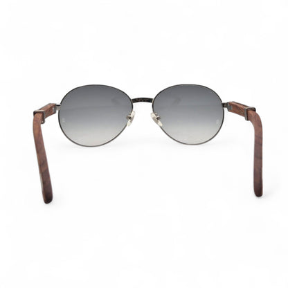 Bagatelle - 55-18 Woods Sunglasses w/ Round Lenses (90s) - Luxury Optical