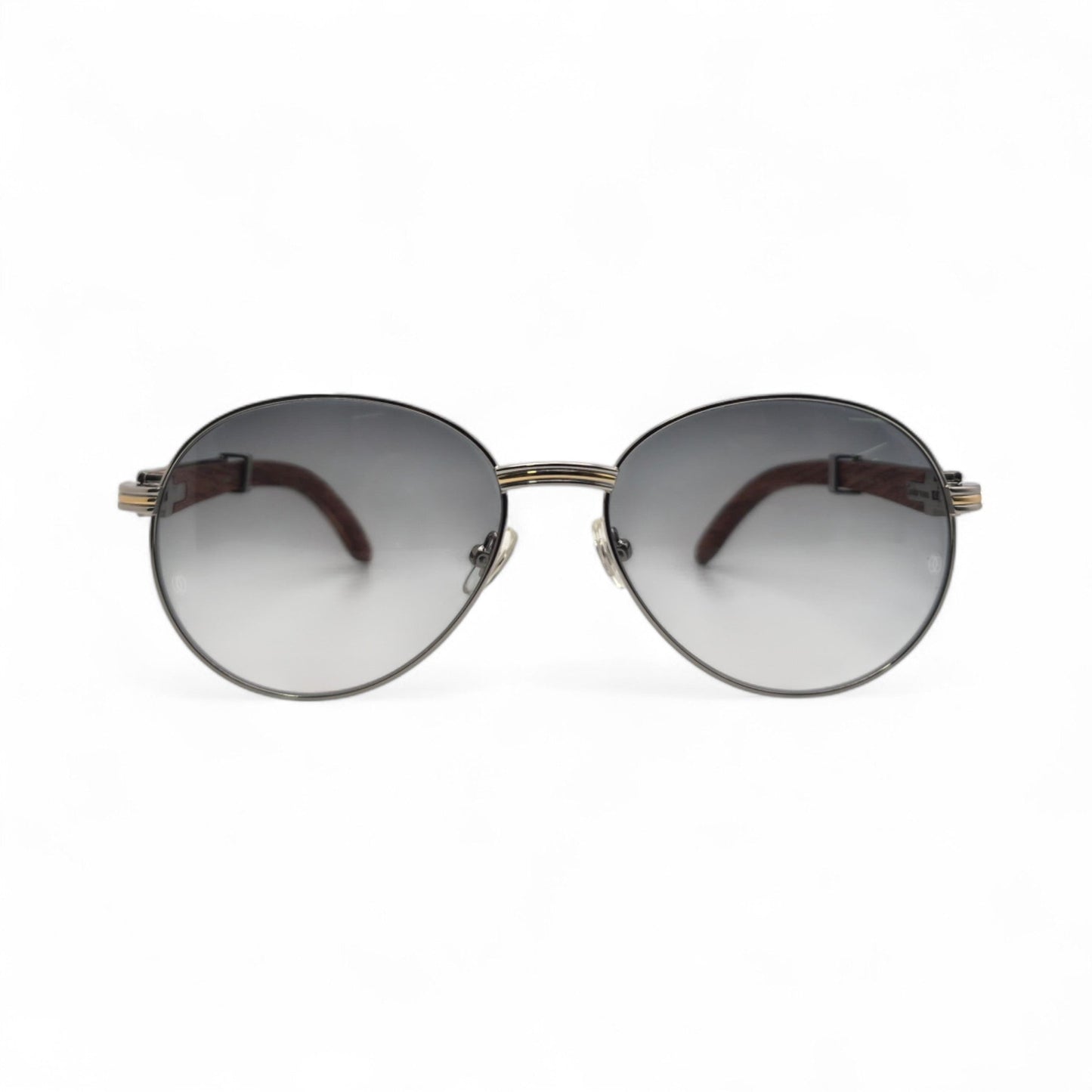 Bagatelle - 55-18 Woods Sunglasses w/ Round Lenses (90s) - Luxury Optical