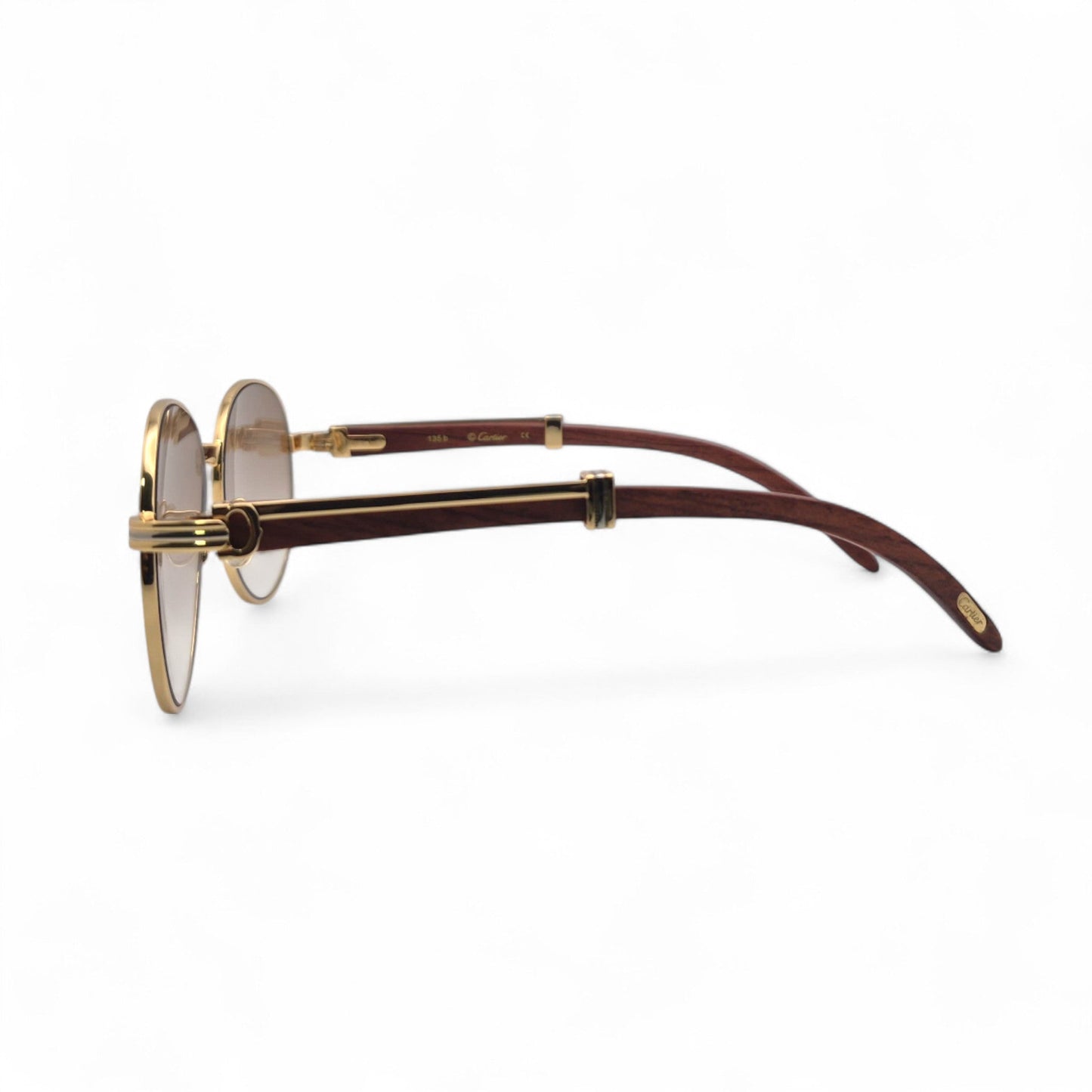 Bagatelle - 55-18 Woods Sunglasses w/ Round Lenses (90s) - Luxury Optical