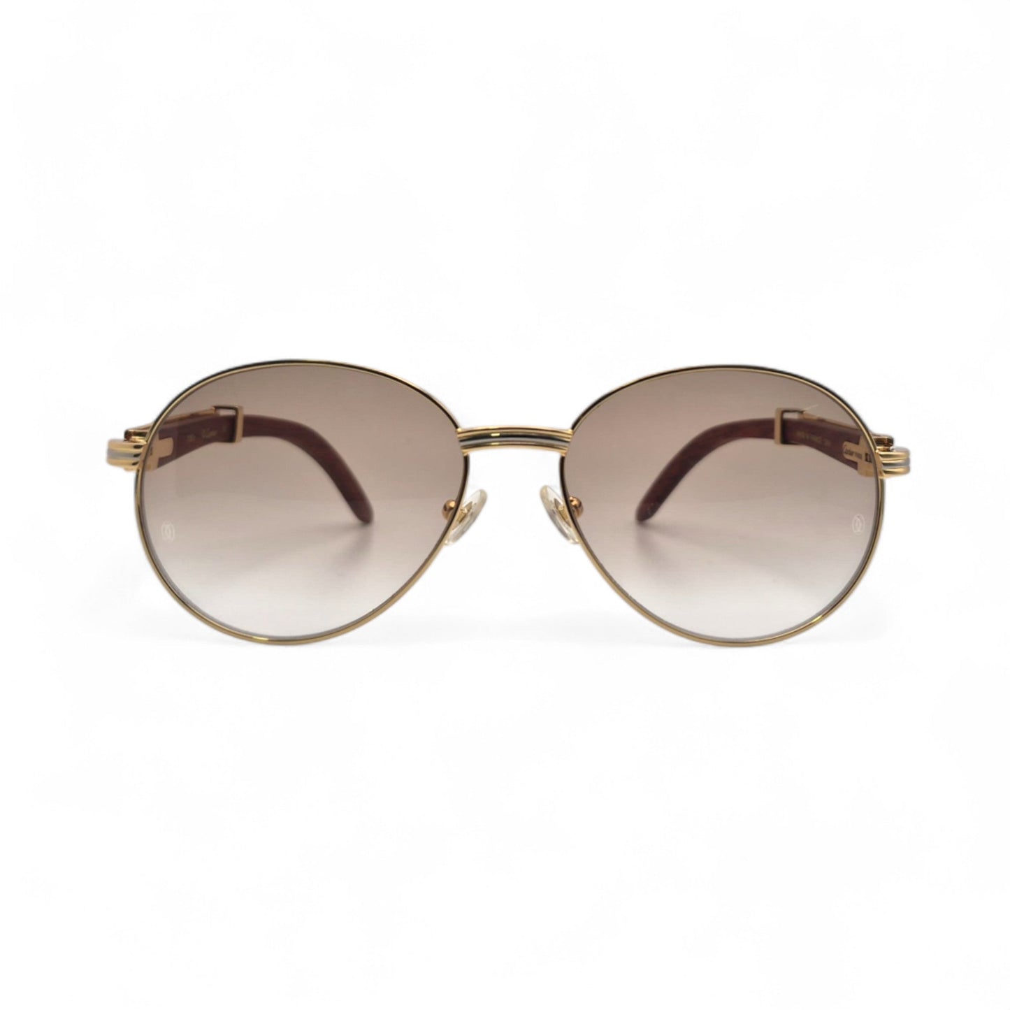 Bagatelle - 55-18 Woods Sunglasses w/ Round Lenses (90s) - Luxury Optical