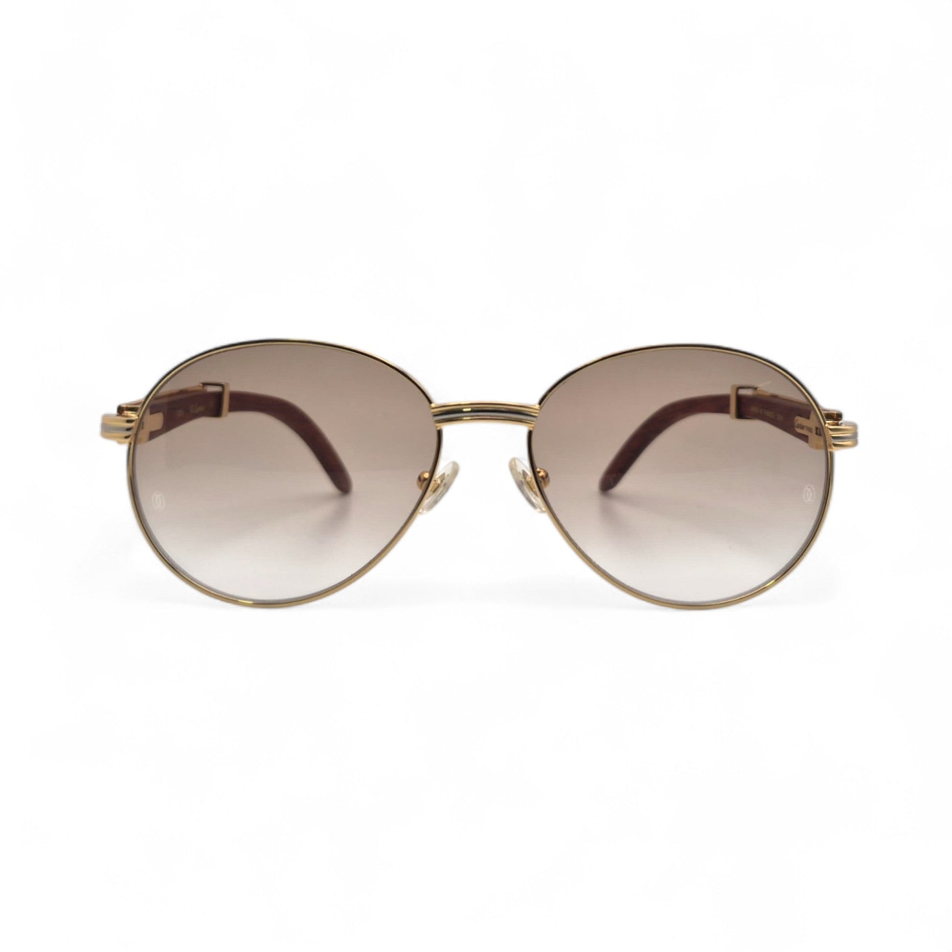 Bagatelle - 55-18 Woods Sunglasses w/ Round Lenses (90s) - Luxury Optical