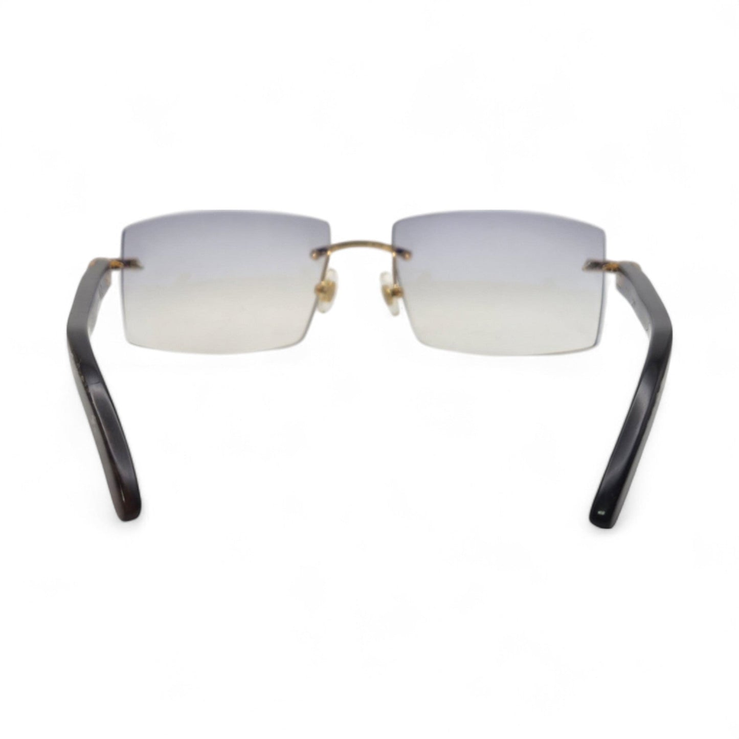 C Decor Buffs - Gold Black Genuine Horn Sunglasses (2010s) - Luxury Optical