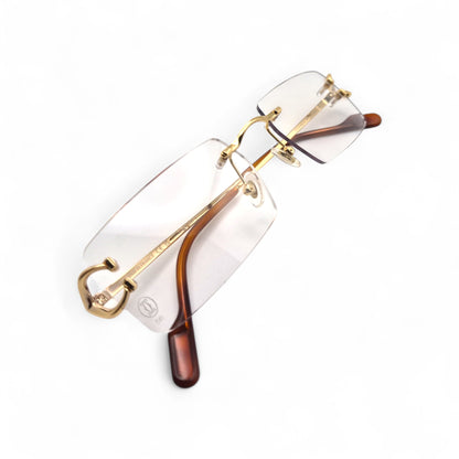 CT0344O Piccadilly Big C Decor - Wires Eyeglasses w/ Rectangle Lenses (2025) - Luxury Optical