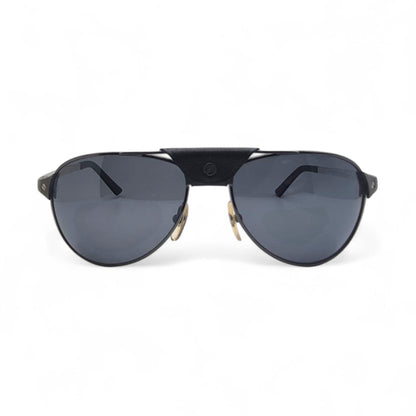 CT0034S Authentic Cartier Santos - Gunmetal Aviator Wires Sunglasses (2010s)
