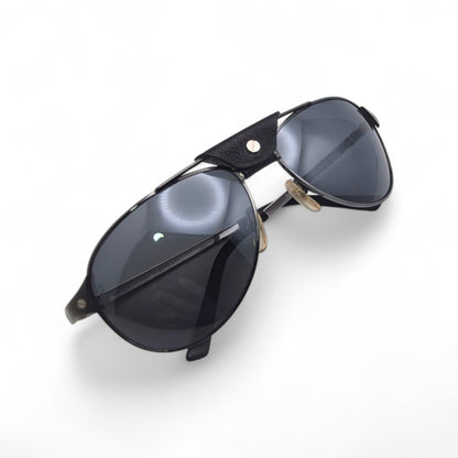 CT0034S Authentic Cartier Santos - Gunmetal Aviator Wires Sunglasses (2010s)