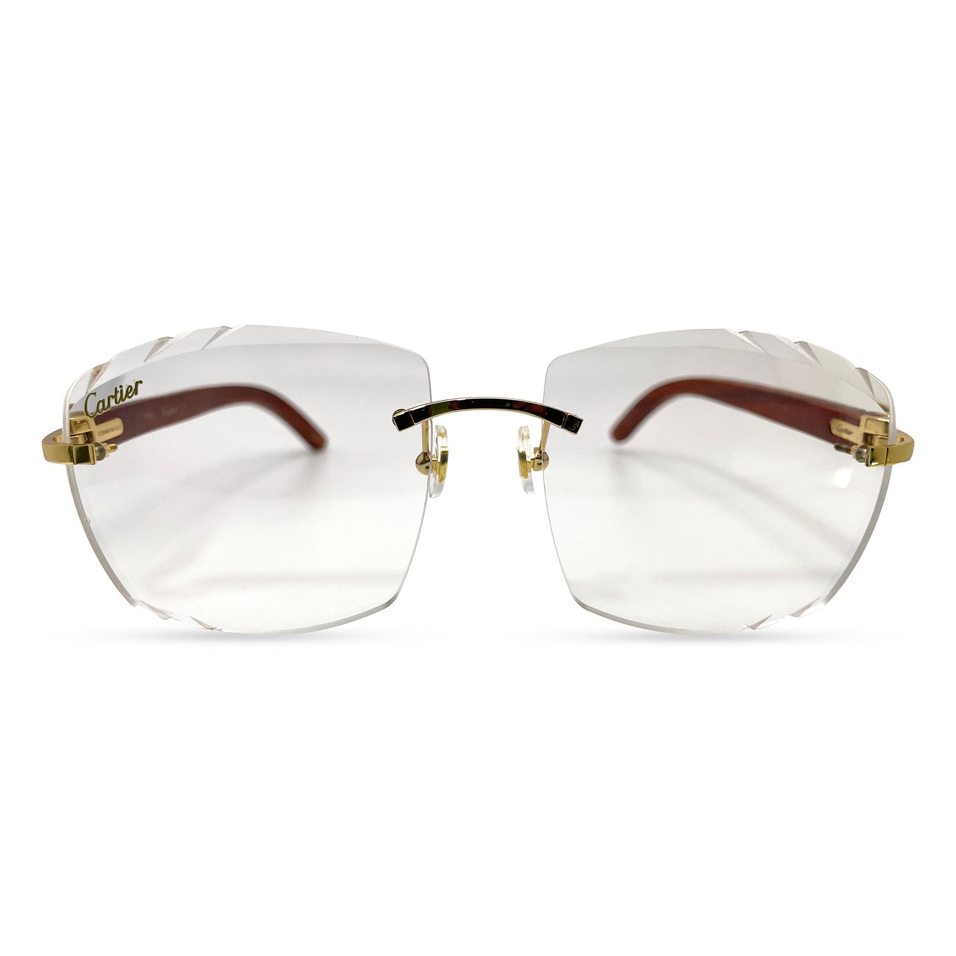 C Decor Woods (Transitions w/ Diamond Cut) - Gold Woods Sunglasses w/ Transitional Lenses (2010s) - Luxury Optical