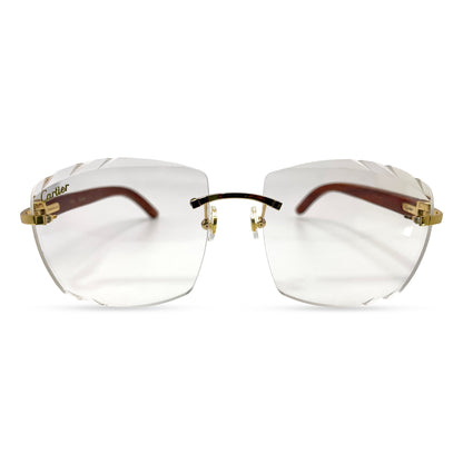 C Decor Woods (Transitions w/ Diamond Cut) - Gold Woods Sunglasses w/ Transitional Lenses (2010s) - Luxury Optical