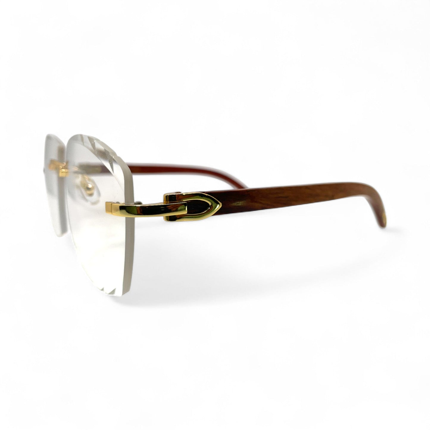 C Decor Woods (Transitions w/ Diamond Cut) - Gold Woods Sunglasses w/ Transitional Lenses (2010s) - Luxury Optical