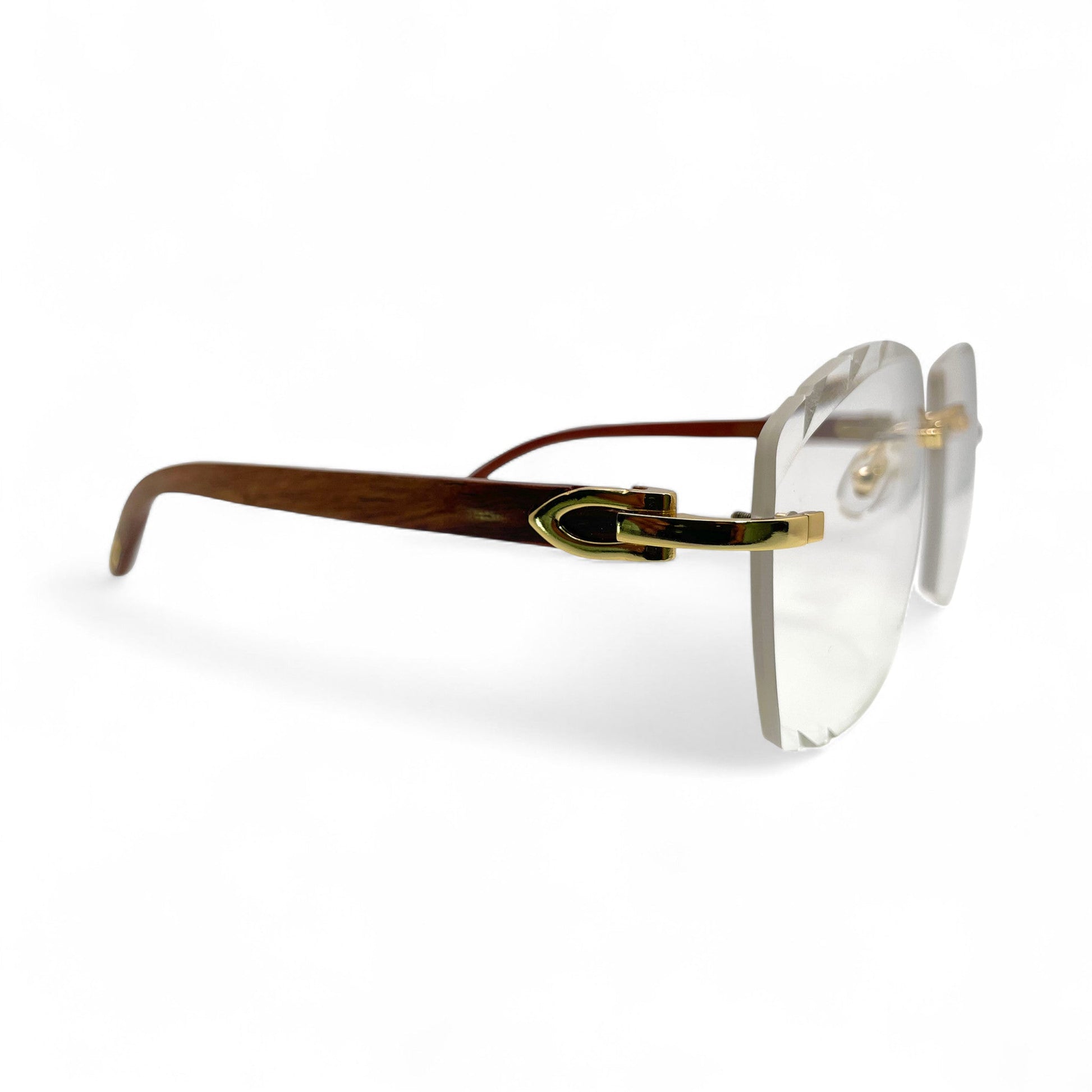 C Decor Woods (Transitions w/ Diamond Cut) - Gold Woods Sunglasses w/ Transitional Lenses (2010s) - Luxury Optical