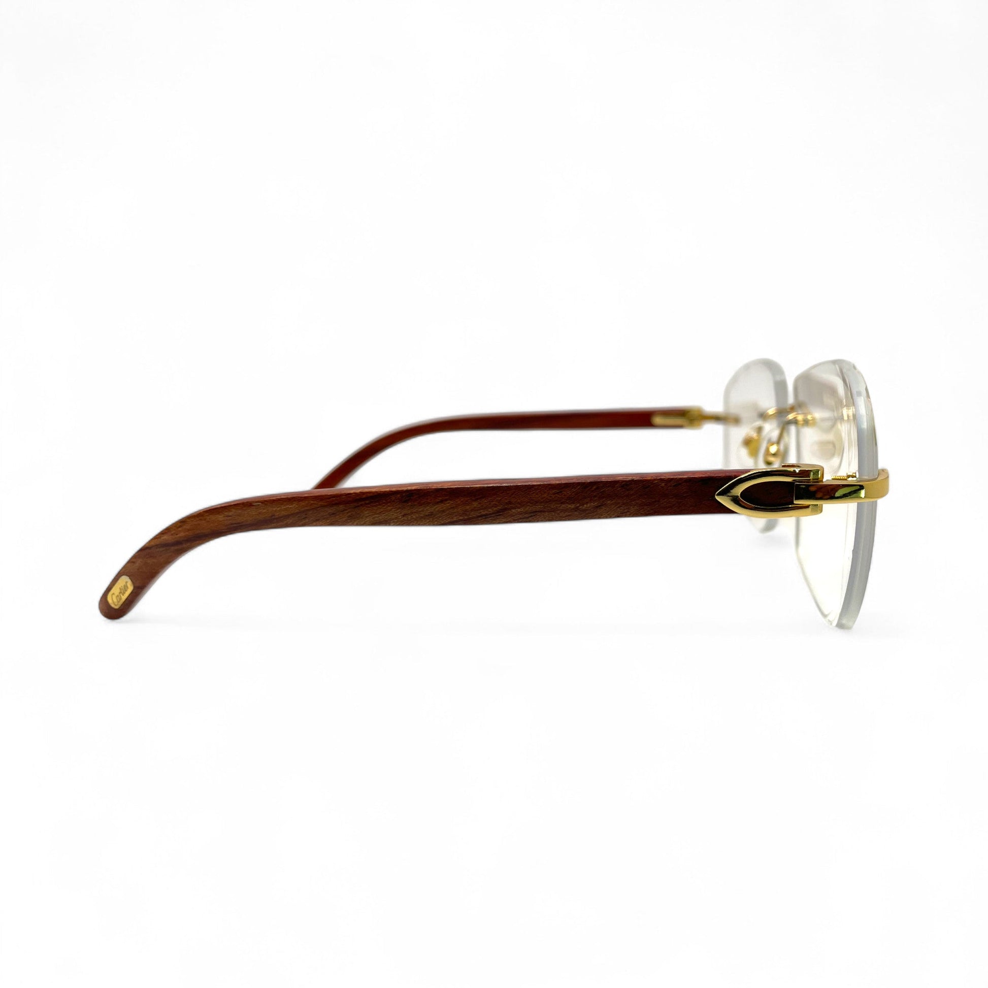 C Decor Woods (Transitions w/ Diamond Cut) - Gold Woods Sunglasses w/ Transitional Lenses (2010s) - Luxury Optical