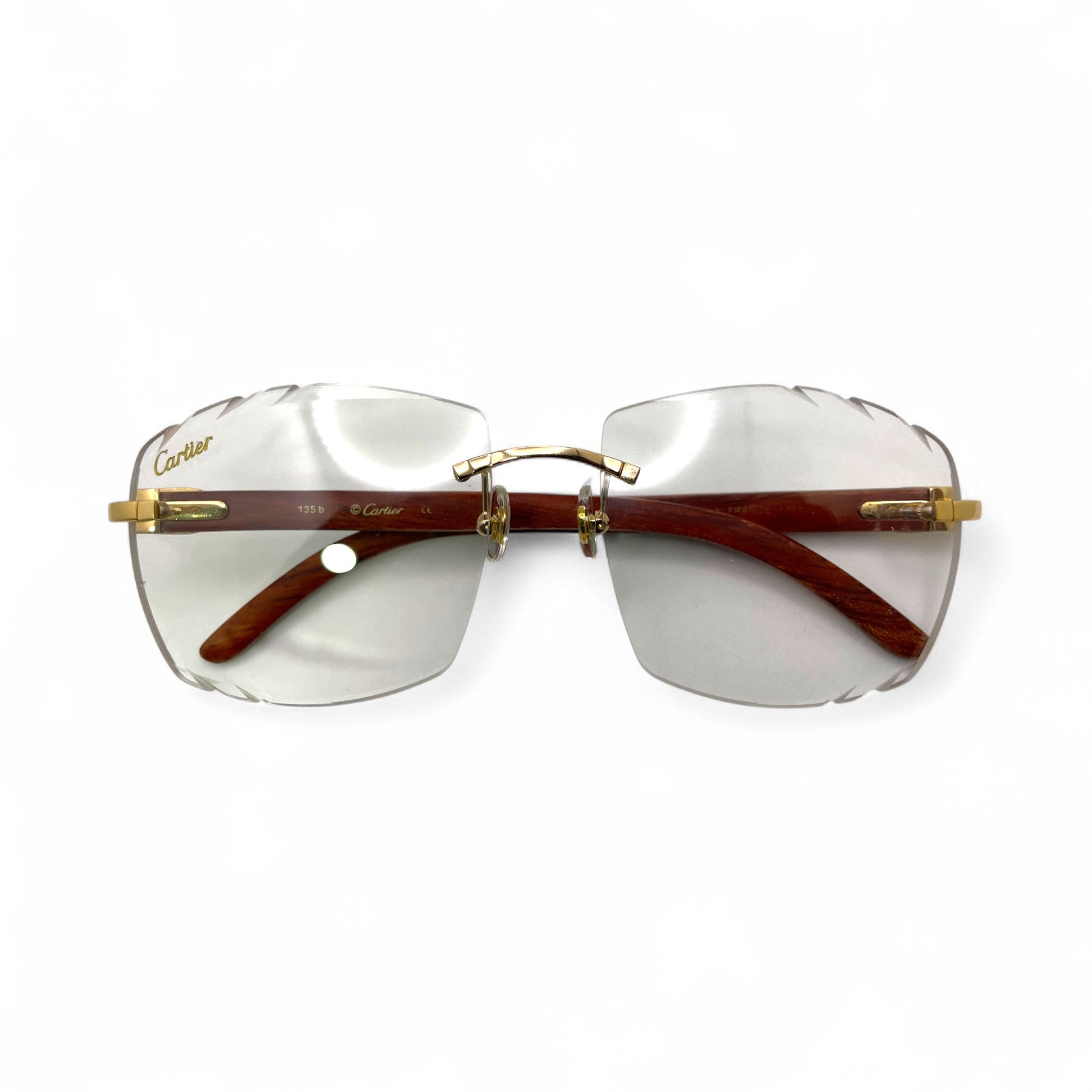 C Decor Woods (Transitions w/ Diamond Cut) - Gold Woods Sunglasses w/ Transitional Lenses (2010s) - Luxury Optical