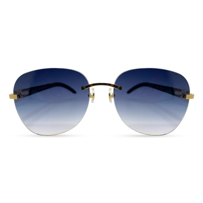 C Decor - Gold Black Buffs w/ Smoke Gray Indigo Lenses